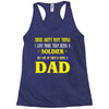 soldier dad Racerback Tank