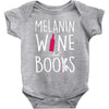 melanin wine and books Baby Bodysuit