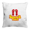 summer time flip flops Throw Pillow