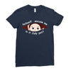 July Peeking Out Baby Boy Ladies Fitted T-Shirt