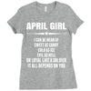 Super April Girl Ladies Fitted T-Shirt