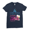 yoga and wine Ladies Fitted T-Shirt