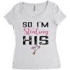 i stole her heart Women's Triblend Scoop T-shirt