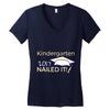 kindergarten 2017 nailed it graduation Women's V-Neck T-Shirt