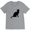 cat black had V-Neck Tee