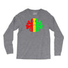 rasta skull and crossbones reggae dub club rave Long Sleeve Shirts
