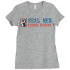 real maen change diaper Ladies Fitted T-Shirt