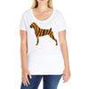 tiger pattern Ladies Curvy T-Shirt