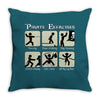 pirate exercise Throw Pillow