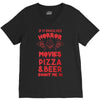 horror movies, pizza and beer V-Neck Tee
