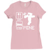 eat sleep mine funny Ladies Fitted T-Shirt