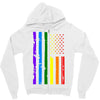 rainbow american flag Zipper Hoodie