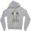 grumpy robot Zipper Hoodie