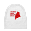 funny maine state Baby Beanies