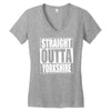 straight outta yorkshire Women's V-Neck T-Shirt