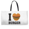 i love burger Weekender Totes