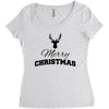 buck merry christmas Women's Triblend Scoop T-shirt