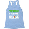 Vegan Because Plant Powered Badass Racerback Tank