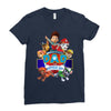 paw patrol birthday boy dad Ladies Fitted T-Shirt