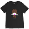 brown V-Neck Tee