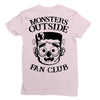 monsters outside fan club back Ladies Fitted T-Shirt