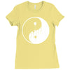 dripping ying yang Ladies Fitted T-Shirt
