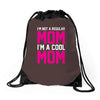 i'm not a regular mom cool Drawstring Bags