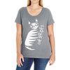cat stripes Ladies Curvy T-Shirt