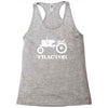 tractor driver for farmer and construction worker Racerback Tank