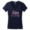 wine It' s A Girl Thing Women's V-Neck T-Shirt