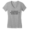 awkward morning funny t shirt sex humor college s 3xl Women's V-Neck T-Shirt