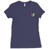 Love Is Love Lgbt Rainbow Heart Ladies Fitted T-Shirt
