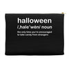 Halloween Definition T-Shirt Funny Halloween Gift Accessory Pouches