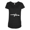 banksy style ak47 art   funny Maternity Scoop Neck T-shirt