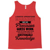logistic operator manager we do precision guess work based on unreliab Tank Top