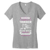 Warning I Belong To A Trucker Women's V-Neck T-Shirt