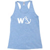 w anchor funny pub joke Racerback Tank