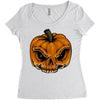 skull pumpkin Women's Triblend Scoop T-shirt