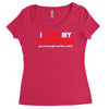 i love my girlfriend Women's Triblend Scoop T-shirt
