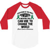 education is the most powerful weapon you can use to change the world 3/4 Sleeve Shirt