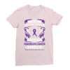 Never Underestimate the Strength of a Pancreatic Cancer Warrior Ladies Fitted T-Shirt