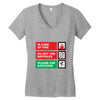 bat safety Women's V-Neck T-Shirt