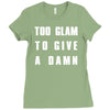 too glam to give a damn Ladies Fitted T-Shirt