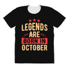 legends are born in october All Over Women's T-shirt