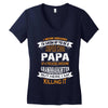 Super Cool Papa Of A Freaking Awesome Granddaughter Women's V-Neck T-Shirt