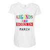 legends are born march Maternity Scoop Neck T-shirt