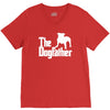the dogfather  nerd retro der pate godfather fun V-Neck Tee
