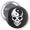 yin yang skull Pin-back button