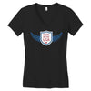 born in the usa Women's V-Neck T-Shirt