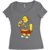 fractal comic book guy Women's Triblend Scoop T-shirt